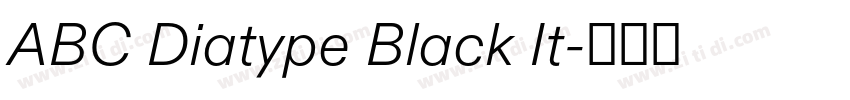 ABC Diatype Black It字体转换